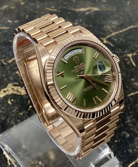 rolex day just quadrante rosa|rolex olive dial.